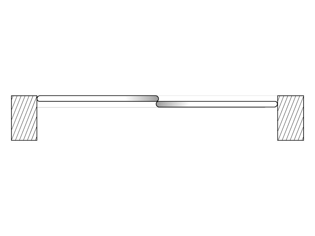 Взаимное перекатывание полотен откатных ворот.